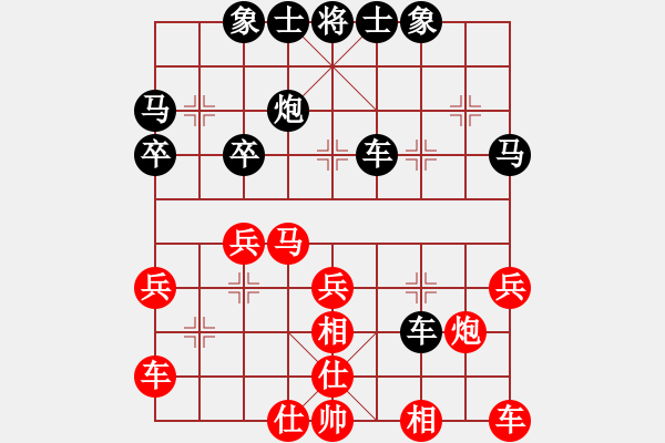 象棋棋譜圖片：《學(xué)習(xí)大師后手》單提馬直橫車平士角炮邀兌破仙人指路兩頭蛇左橫車士角炮左馬盤河 - 步數(shù)：30 