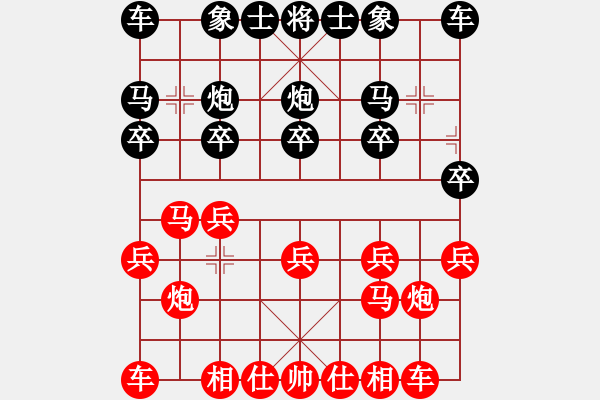 象棋棋譜圖片：‖棋家軍‖皎月[2045059653] -VS- 抹不掉一種輕狂[2817066544] - 步數(shù)：10 