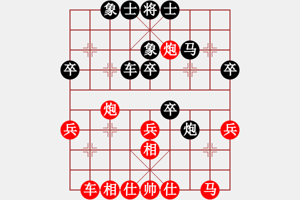 象棋棋譜圖片：彩霸周小平(5段)-勝-我們是朋友(4段) 中炮進(jìn)三兵對(duì)左炮封車轉(zhuǎn)列炮 紅兩頭蛇 - 步數(shù)：40 