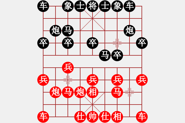 象棋棋谱图片：红粉丽人(4星)-负-我是木瓜(8弦) - 步数：10 