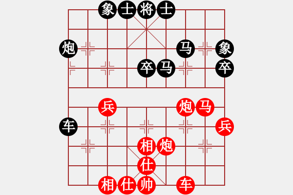 象棋棋譜圖片：百年一剎那(9星)-勝-wwgxlwrn(風(fēng)魔)相對炮的復(fù)雜機(jī)動(dòng)變 - 步數(shù)：40 