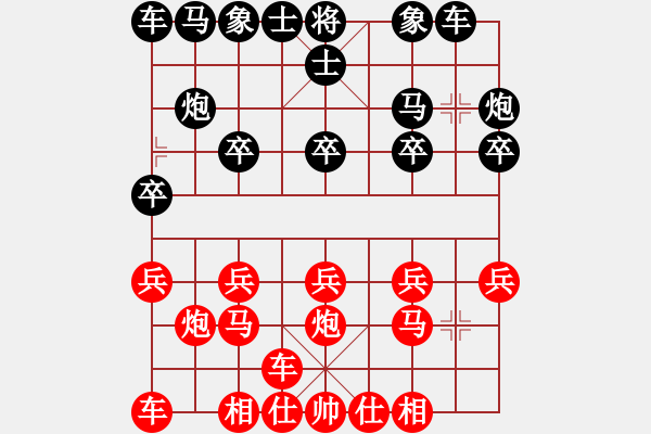 象棋棋譜圖片：橫才俊儒[292832991] -VS- 天上星星[326334862] - 步數(shù)：10 