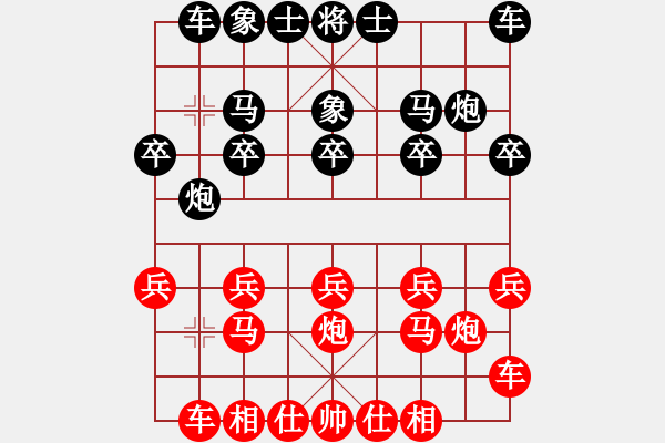 象棋棋譜圖片：負(fù)分太后 魚[紅] -VS- 邊城浪子[黑](1) - 步數(shù)：10 