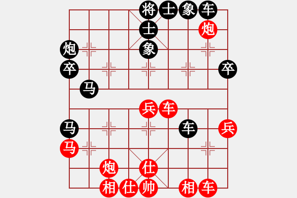 象棋棋譜圖片：傲雪梅花(無(wú)上)-和-宇宙泰陽(yáng)(9段)五七炮對(duì)屏風(fēng)馬進(jìn)７卒 紅左直車對(duì)黑右直車左炮過(guò)河 - 步數(shù)：50 