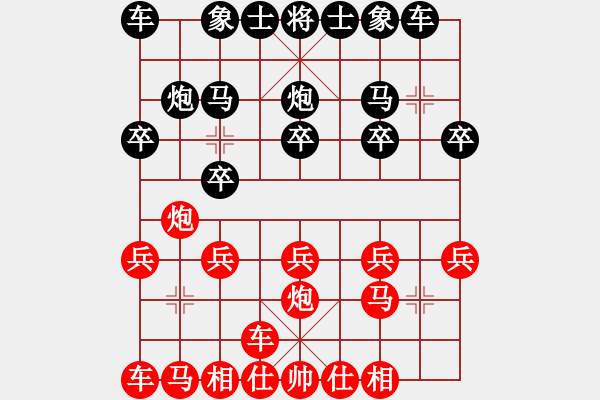 象棋棋譜圖片：順炮：紅橫六車再巡河炮 勝 黑直車雙正馬 - 步數：10 