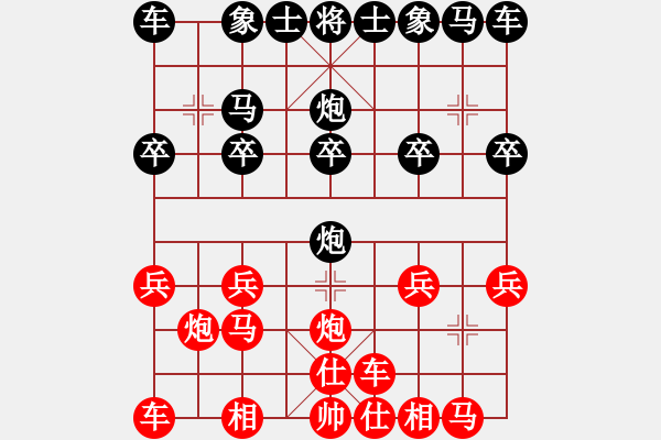 象棋棋谱图片：温州老郭(1段)-和-周锦俊(1段) - 步数：10 