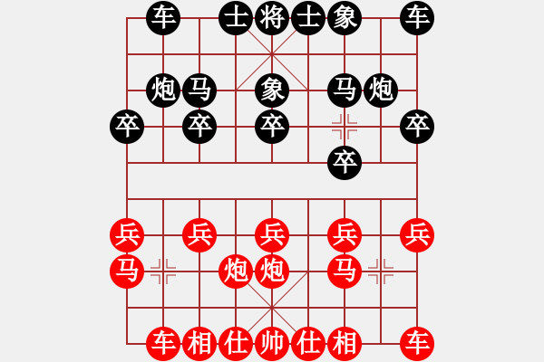 象棋棋譜圖片：3709局 B00-中炮局-旋風九專雙核 紅先負 小蟲引擎25層 - 步數(shù)：10 