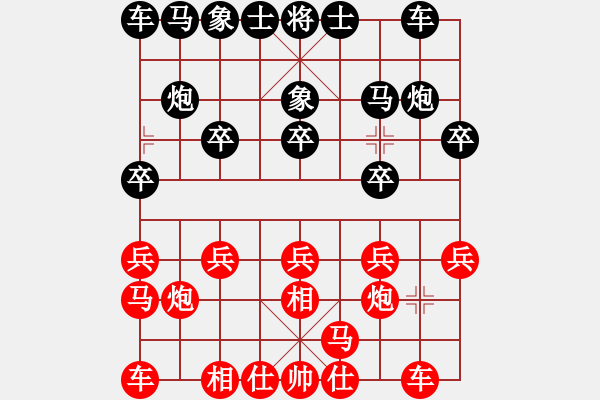 象棋棋譜圖片：行者必達(dá)[紅] -VS- 士[黑] - 步數(shù)：10 