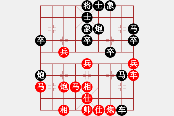 象棋棋譜圖片：zfxxxxx(5r)-負-山村小虎(9級) - 步數(shù)：40 