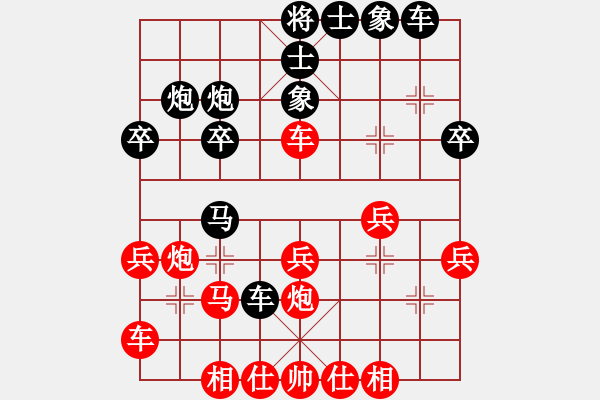 象棋棋譜圖片：神經(jīng)刀(5段)-負(fù)-哦來(lái)也哈(2段) - 步數(shù)：30 