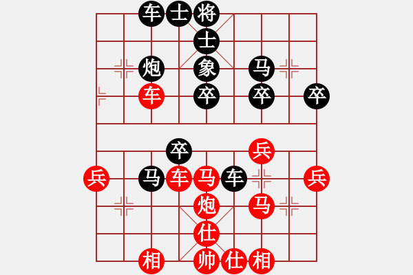 象棋棋譜圖片：月色(9星)-勝-廣州小閑哥(地煞)炮橫車對(duì)直車巡河 - 步數(shù)：40 