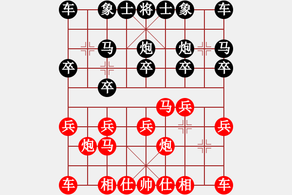 象棋棋谱图片：进兵局 - 步数：10 