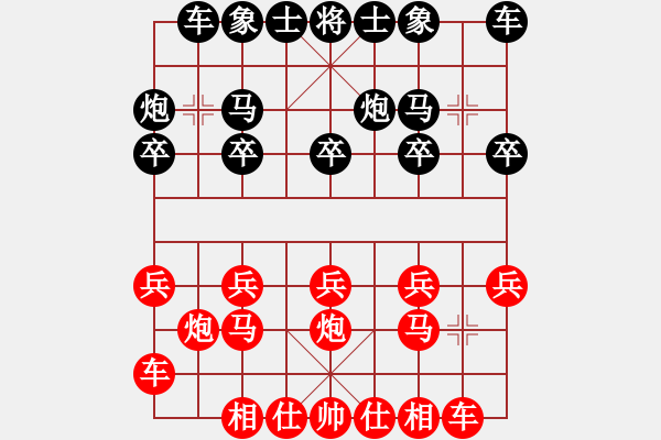 象棋棋谱图片：王老五(4段)-胜-梁山卧龙(3段) - 步数：10 