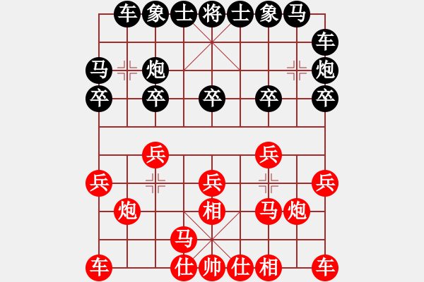 象棋棋譜圖片：11319局 E00-仙人指路-旋九專雙核-大師 紅先負(fù) 小蟲引擎24層 - 步數(shù)：10 