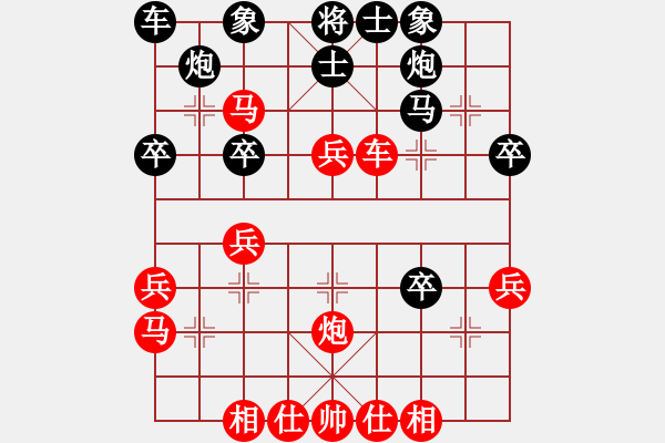 象棋棋譜圖片：【賈廣智對局集第49局】·2019年山西象棋實名群公開賽：第九輪·陽泉·賈廣智（先勝）大同·馬勇 - 步數(shù)：30 