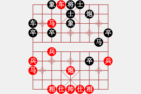 象棋棋譜圖片：【賈廣智對局集第49局】·2019年山西象棋實名群公開賽：第九輪·陽泉·賈廣智（先勝）大同·馬勇 - 步數(shù)：39 