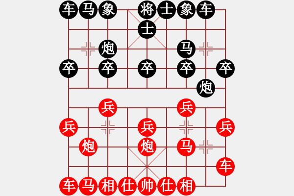 象棋棋譜圖片：2023.9.7.10周年賽先勝中炮進(jìn)三兵橫車(chē)兩頭蛇雙正馬天馬行空對(duì)探頭炮 - 步數(shù)：10 