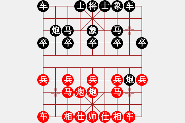 象棋棋譜圖片：象棋稅務(wù)官(日帥)-和-無常云煙(9段) - 步數(shù)：10 