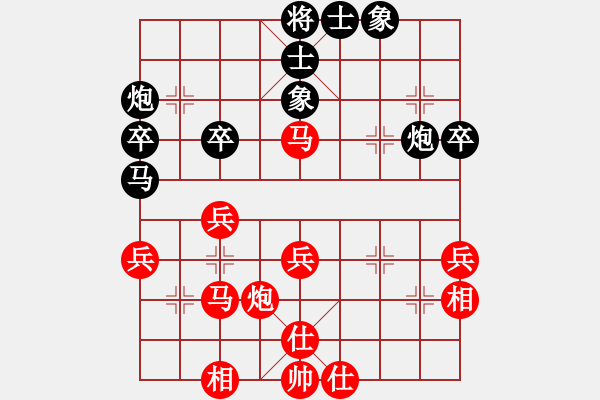 象棋棋譜圖片：象棋稅務(wù)官(日帥)-和-無常云煙(9段) - 步數(shù)：40 