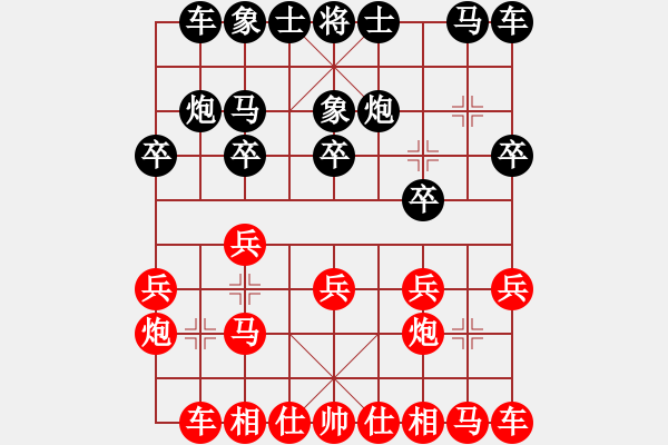 象棋棋譜圖片：拜師學(xué)棋ty[紅]-VS- 風(fēng)格問題[黑] - 步數(shù)：10 