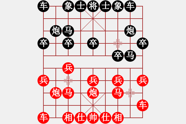 象棋棋谱图片：wangbingg 胜 axing - 步数：10 
