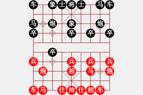 象棋棋譜圖片：湖北 金任杰 (先和) 泗陽(yáng) 葛靖 - 步數(shù)：10 