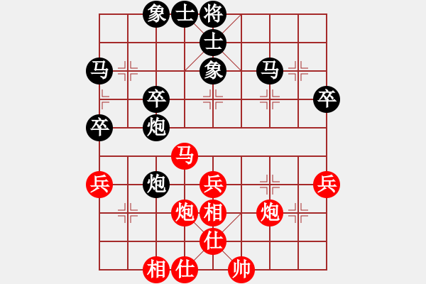 象棋棋譜圖片：仙人指路（黑勝） - 步數(shù)：40 