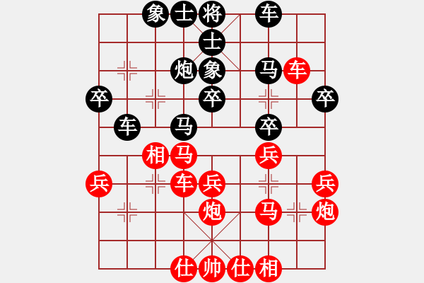 象棋棋譜圖片：2006年迪瀾杯弈天聯(lián)賽第二輪：天羽讀(5r)-勝-英雄不歸客(5r) - 步數(shù)：30 