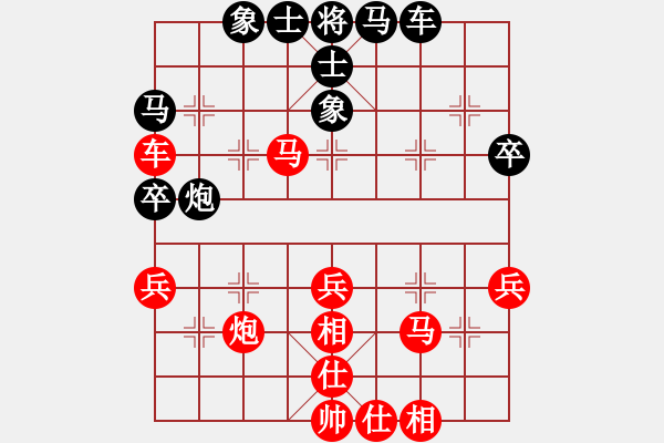 象棋棋譜圖片：昆侖 勝 業(yè)六二 B00 中炮局 - 步數(shù)：40 