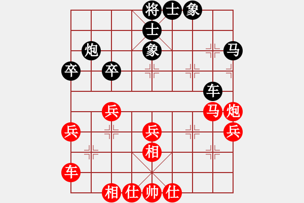 象棋棋譜圖片：對兵轉(zhuǎn)兵底炮 執(zhí)黑輸了 - 步數(shù)：40 