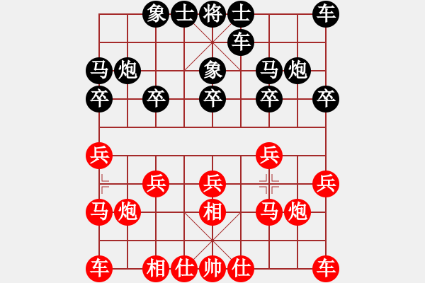 象棋棋譜圖片：中國火車頭體育協(xié)會(huì) 張梅 勝 福建省體育局 林旃羽 - 步數(shù)：10 