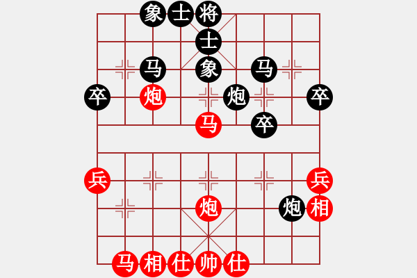 象棋棋譜圖片：老鼎(1段)-和-桂林一帥(8級(jí)) - 步數(shù)：40 