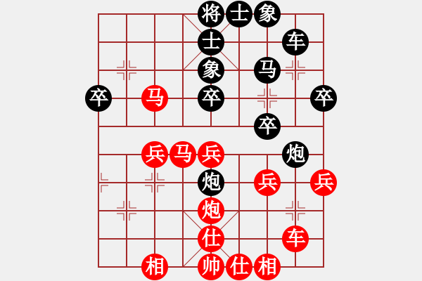 象棋棋譜圖片：第七輪 第6臺(tái) 濰坊卞朋先勝濰坊郝明武 - 步數(shù)：40 