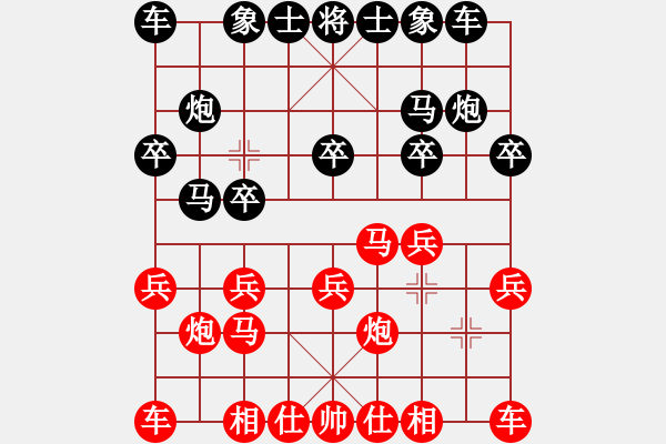 象棋棋谱图片：被爱遗忘[红] -VS- 许愿[黑] - 步数：10 