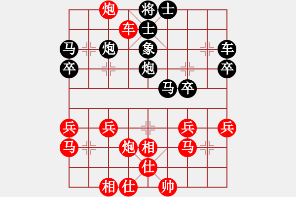 象棋棋譜圖片：步步高[2495296288] -VS- 橫才俊儒[292832991] - 步數(shù)：40 