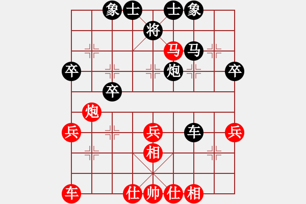 象棋棋谱图片：嘉妮儿(3段)-胜-忍者仁者(6段) - 步数：40 