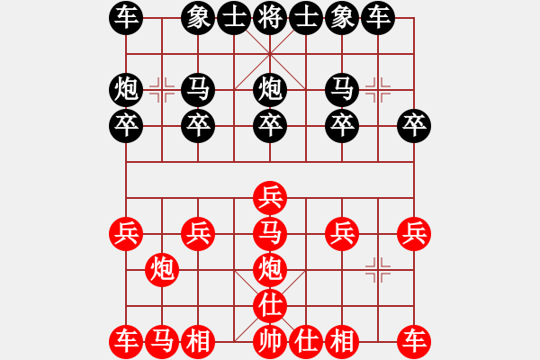 象棋棋譜圖片：1504局 B01- 中炮對(duì)進(jìn)右馬-天天Ai1-3(先負(fù))小蟲引擎23層 - 步數(shù)：10 