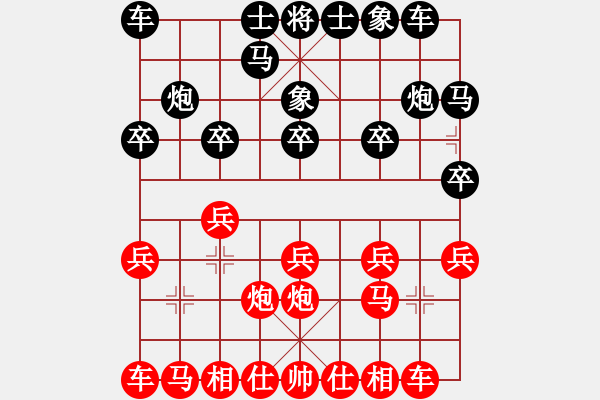 象棋棋譜圖片：鴛鴦屏風(fēng)馬(5弦)-勝-qwerasdzx(9弦) - 步數(shù)：10 