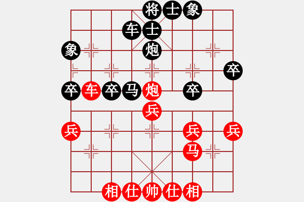 象棋棋譜圖片：慕飛鴻[287961953] -VS- 橫才俊儒[292832991]（贏棋走和） - 步數(shù)：40 