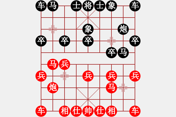 象棋棋谱图片：谢靖 先和 徐崇峰 - 步数：10 