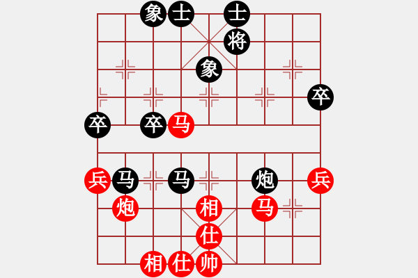 象棋棋譜圖片：葬心紅負(fù)毛振海〖對(duì)兵互進(jìn)右馬局 紅飛相〗｛注｝ - 步數(shù)：60 