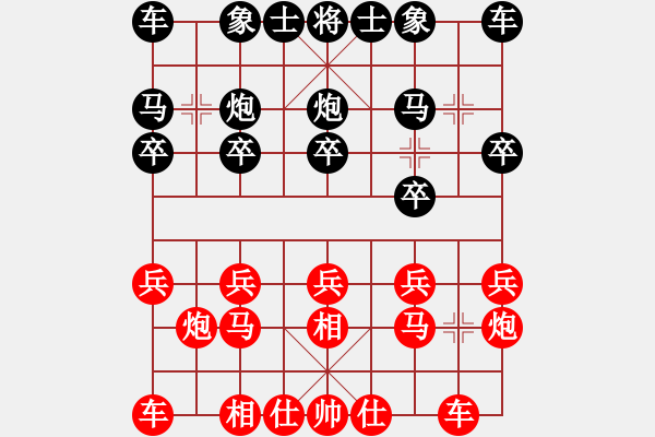 象棋棋譜圖片：溫州象棋協(xié)會(huì) 鄭俊來 和 杭州棋類協(xié)會(huì) 茹一淳 - 步數(shù)：10 