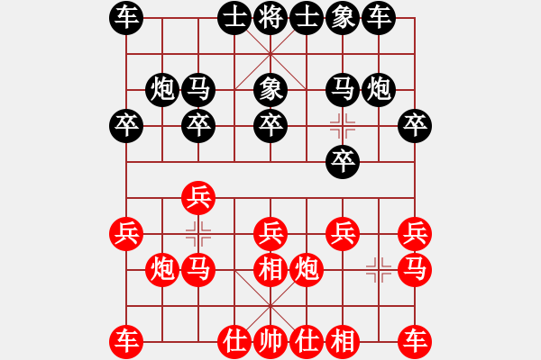 象棋棋谱图片：中国 杨辉 和 中国 赵金成 - 步数：10 