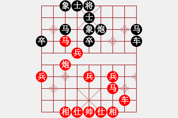 象棋棋譜圖片：先勝網(wǎng)絡(luò)棋手（過宮炮局） - 步數(shù)：40 