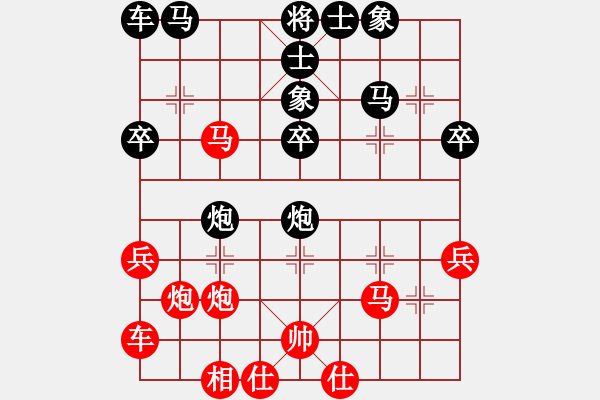 象棋棋譜圖片：專(zhuān)殺軟件(6段)-負(fù)-白金黃銀(月將) - 步數(shù)：30 