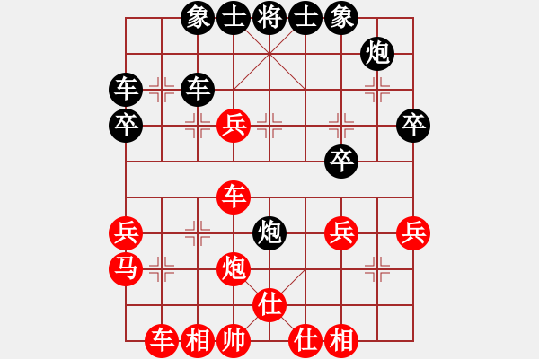 象棋棋譜圖片：xujscn(9段)-負(fù)-青城小刀(3段)順炮直車(chē)對(duì)緩開(kāi)車(chē) - 步數(shù)：40 