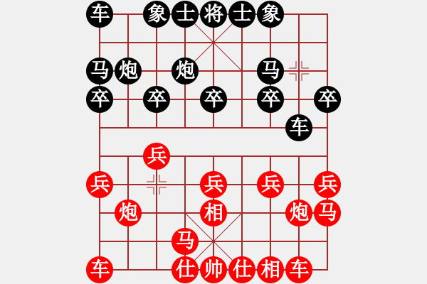 象棋棋譜圖片：你好嗎［紅］vs仙子棋后［黑］ - 步數(shù)：10 