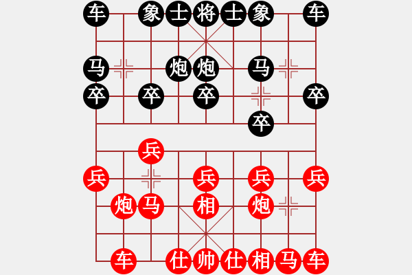 象棋棋谱图片：宁夏回族自治区 张筱笛 胜 安徽省 张红萍 - 步数：10 