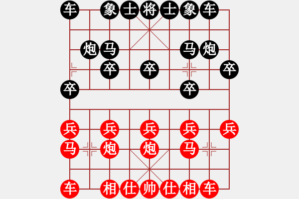 象棋棋谱图片：bbboy002[红] -VS- 睿圣道长[黑] - 步数：10 
