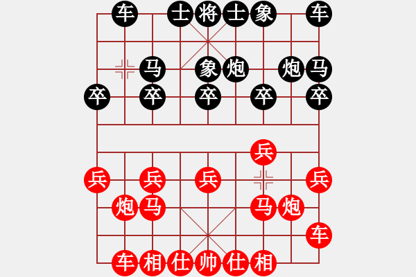 象棋棋谱图片：云南 郑新年 胜 火车头 张晓霞 - 步数：10 